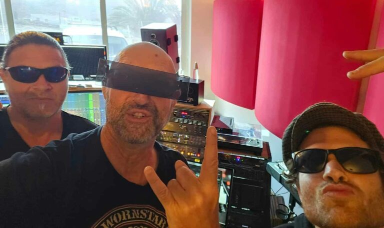 musicians and studio owner (Andy Down and Rob Mancini and Luca Simonelli)