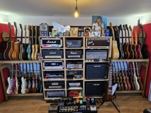 amplifier and guitars